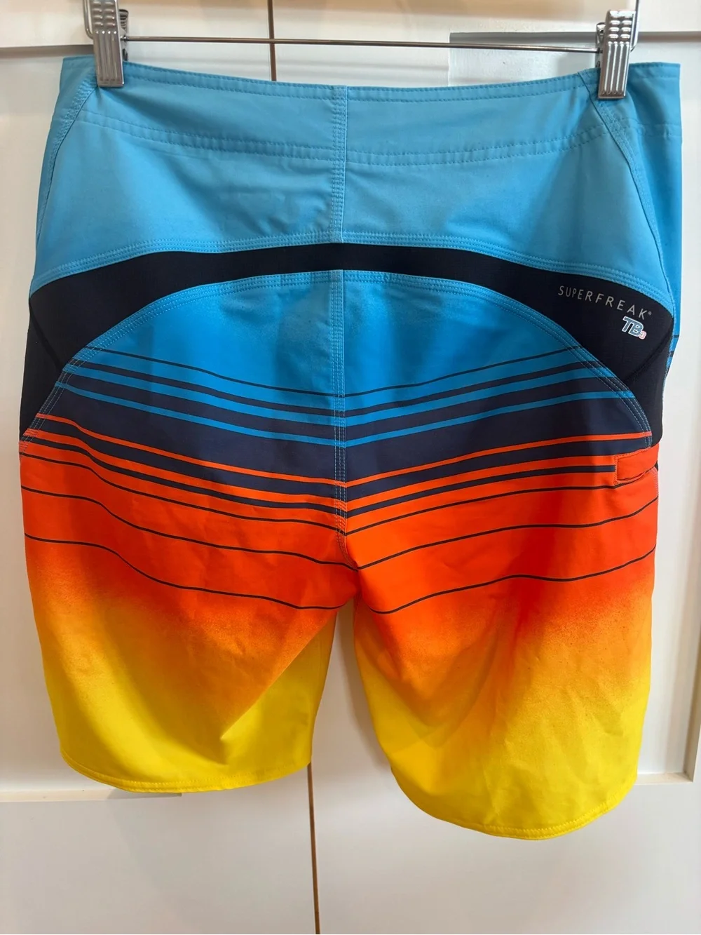 O'Neill Blue, Orange & Yellow Gradient Men's Boardshorts